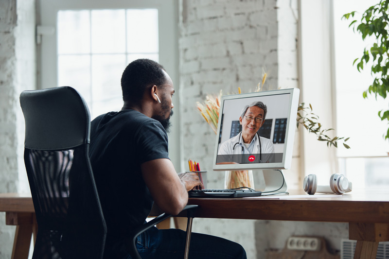 Consultation virtuelle avec un médecin